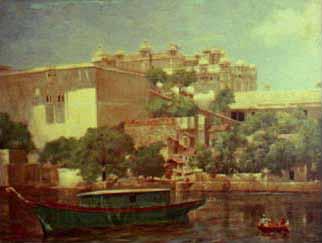 Raja Ravi Varma Udaipur Palace Spain oil painting art